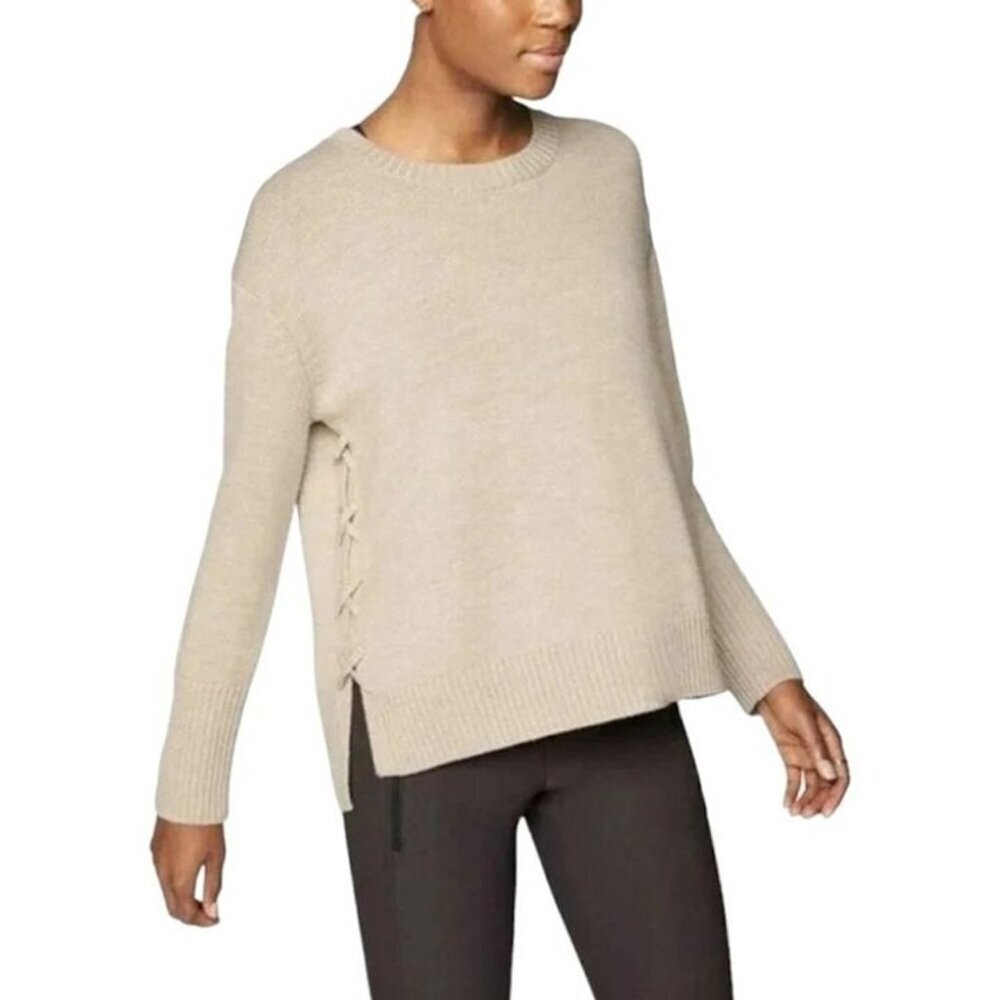 Athleta Nopa Merino Wool Lace Up Sweater